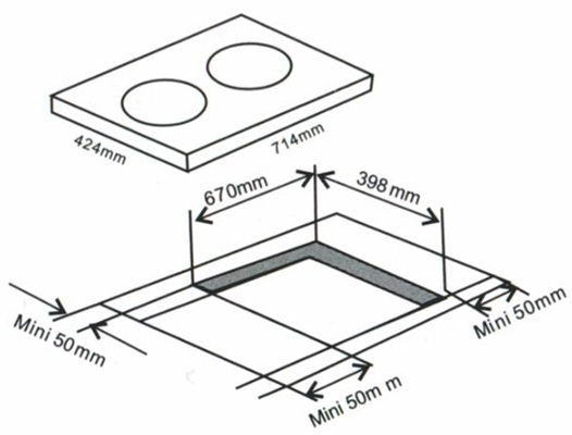 Bếp từ Arber AB-370 có tốt không ảnh thực tế kích thước bếp lắp đặt âm