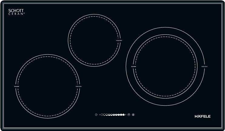 Bếp từ ba Hafele HC-I773B có tốt không ảnh thực tế bếp từ ba Hafele HC-I773B