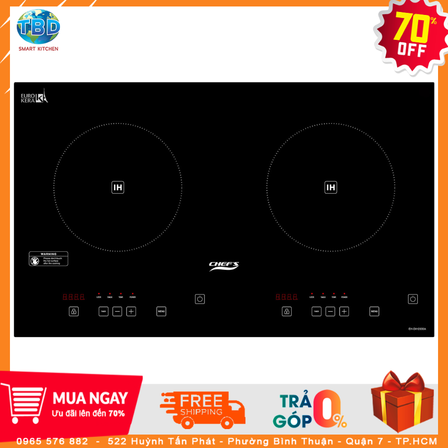 Bếp Từ đôi Chefs EH-DIH2000A