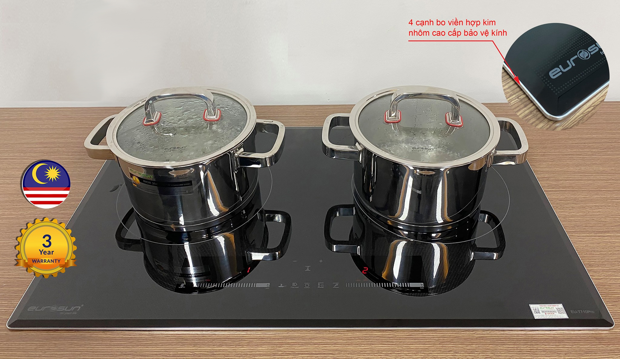 Bếp từ Eurosun EU-T710 PRO SILVER có tốt không ảnh thực tế bếp từ eurosun eu t710 pro silver