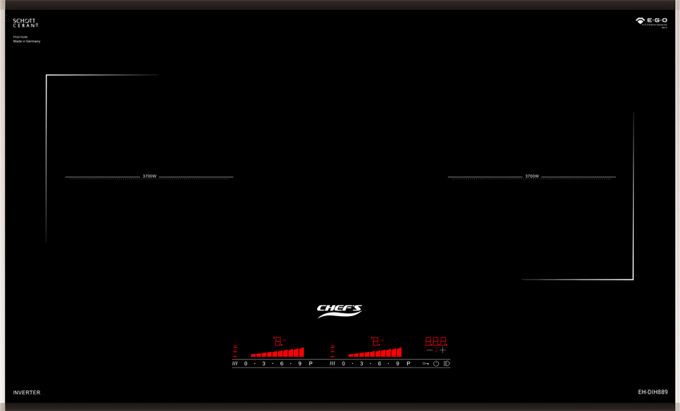 Bếp từ đôi Chefs EH-DIH889