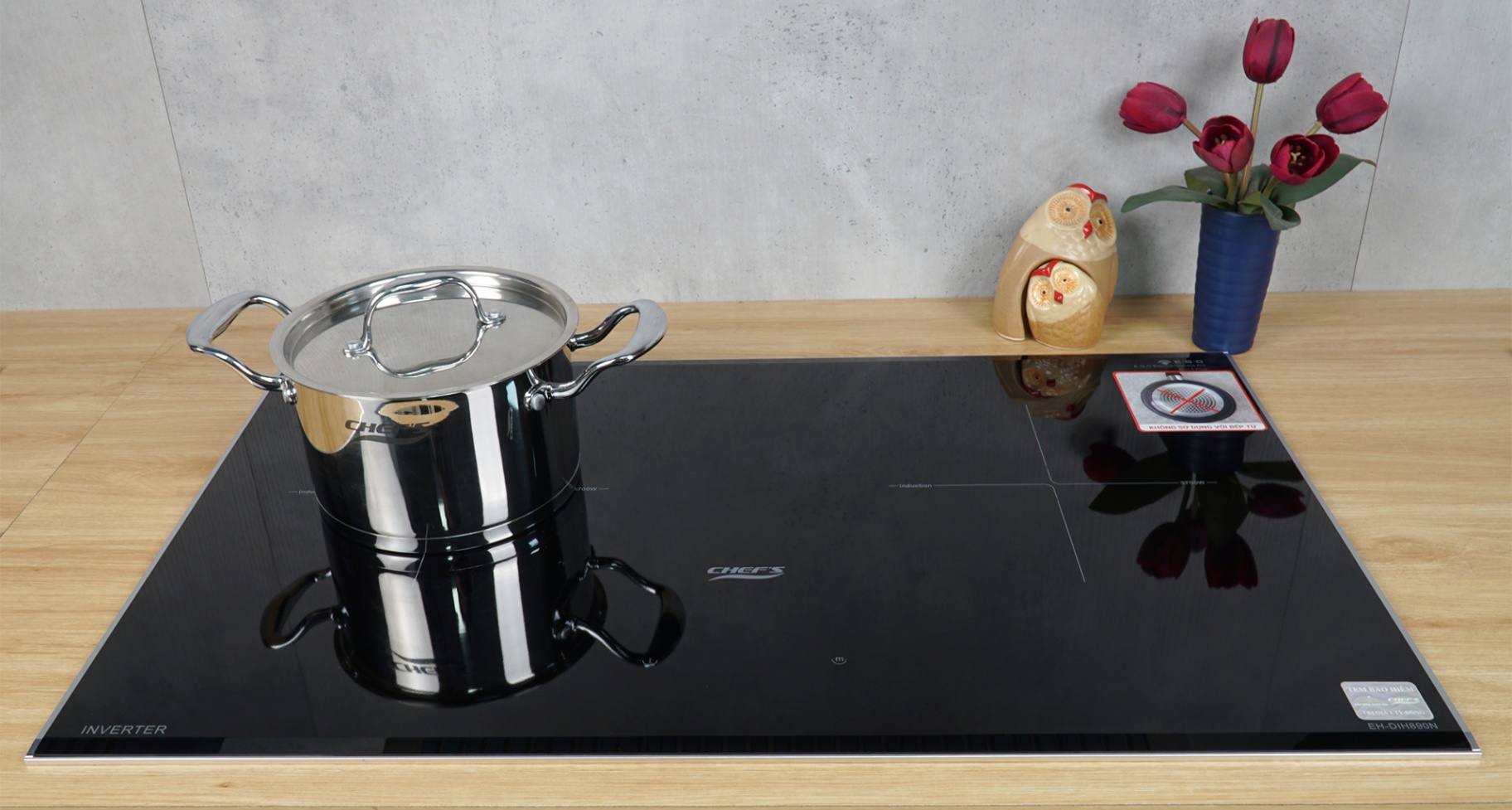 BẾP TỪ ĐÔI CHEFS EH-DIH890N