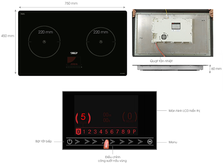 ảnh thực tế bếp từ chefs eh dih890