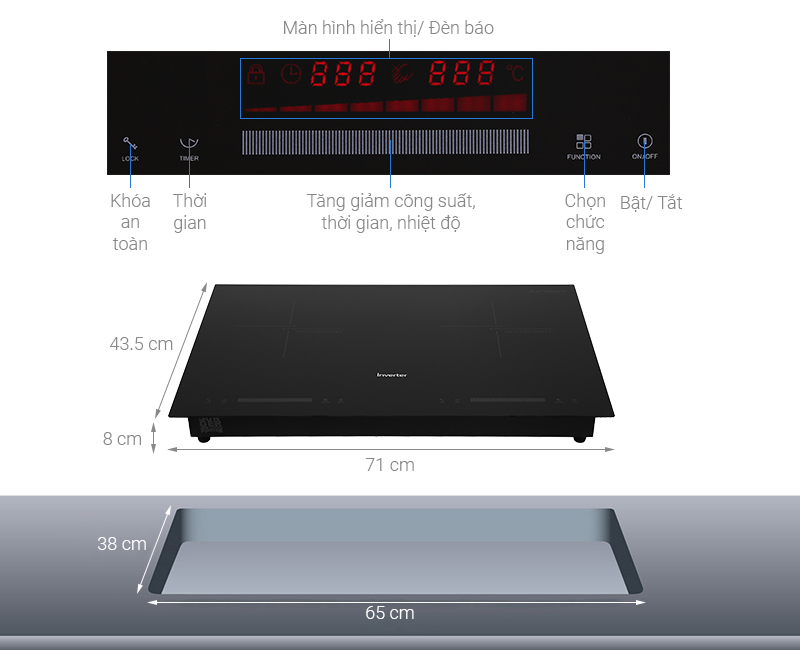 Bếp từ đôi Junger CEJ-201-II