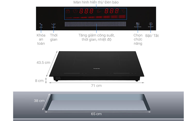 Bếp từ đôi Junger CEJ-202-II