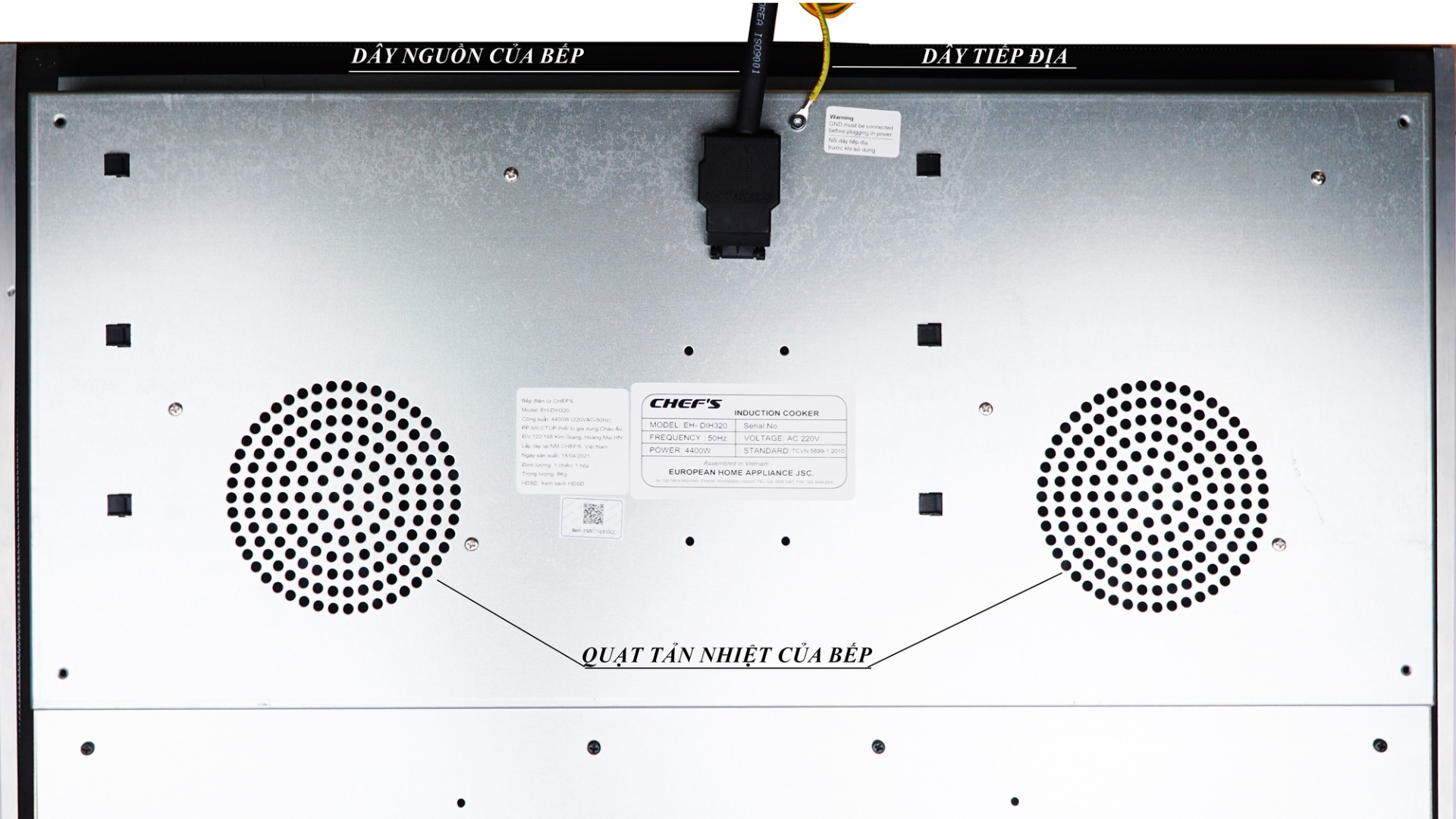 Bếp từ Chefs EH-DIH366P có tốt không ảnh thực tế bụng bếp từ chefs eh-dih366p