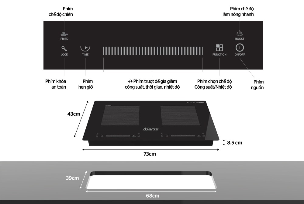 Bếp từ đôi Sunhouse MAMA MMB888DI