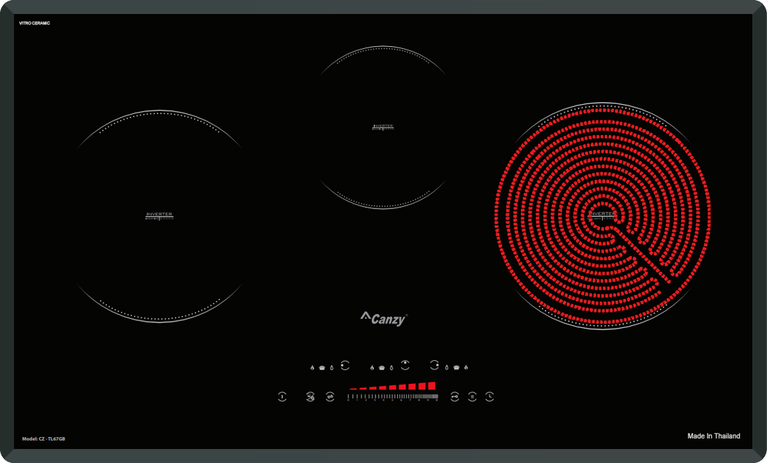 ảnh thực tế bếp điện từ canzy