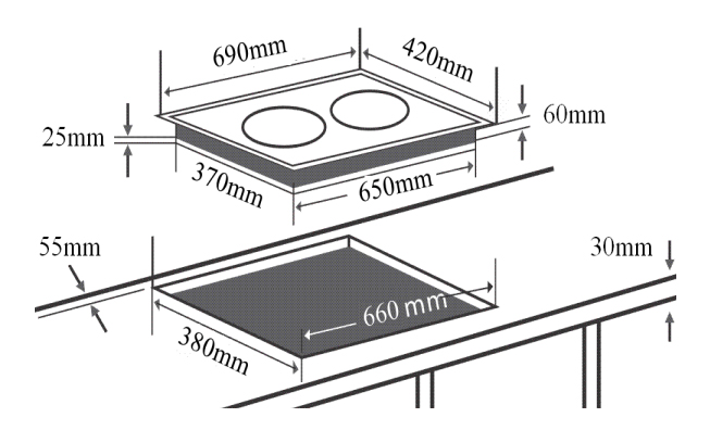 BẾP TỪ ĐÔI CHEFS EH-DIH206