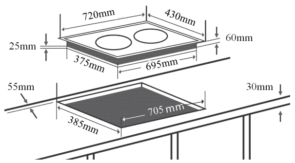 BẾP TỪ ĐÔI CHEFS EH-DIH868
