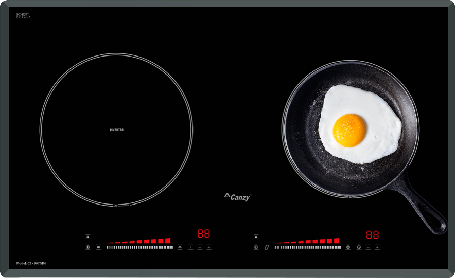 ảnh thực tế bếp điện từ canzy