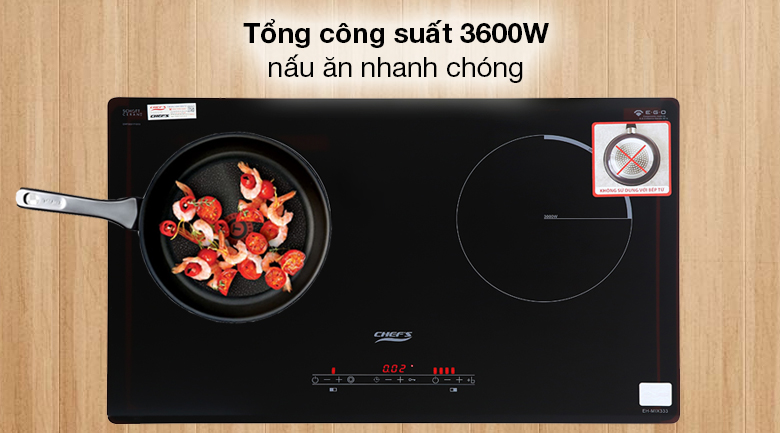 ảnh thực tế bếp điện từ chefs