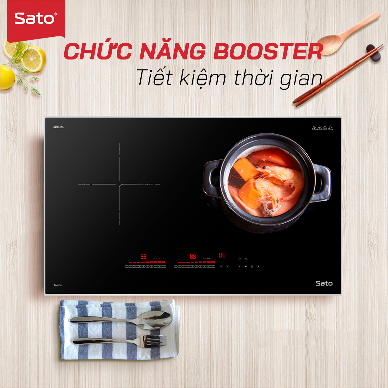 Bếp điện từ Sato IH668Plus (B)