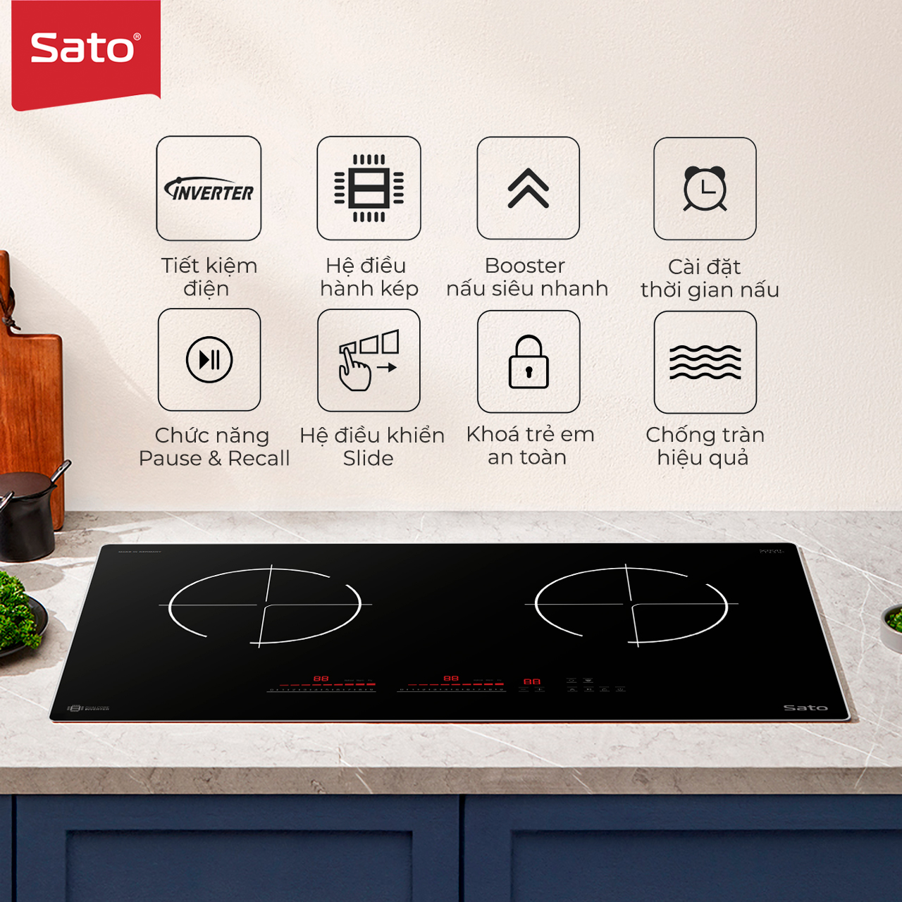 Bếp điện từ Sato IH686Plus (A)