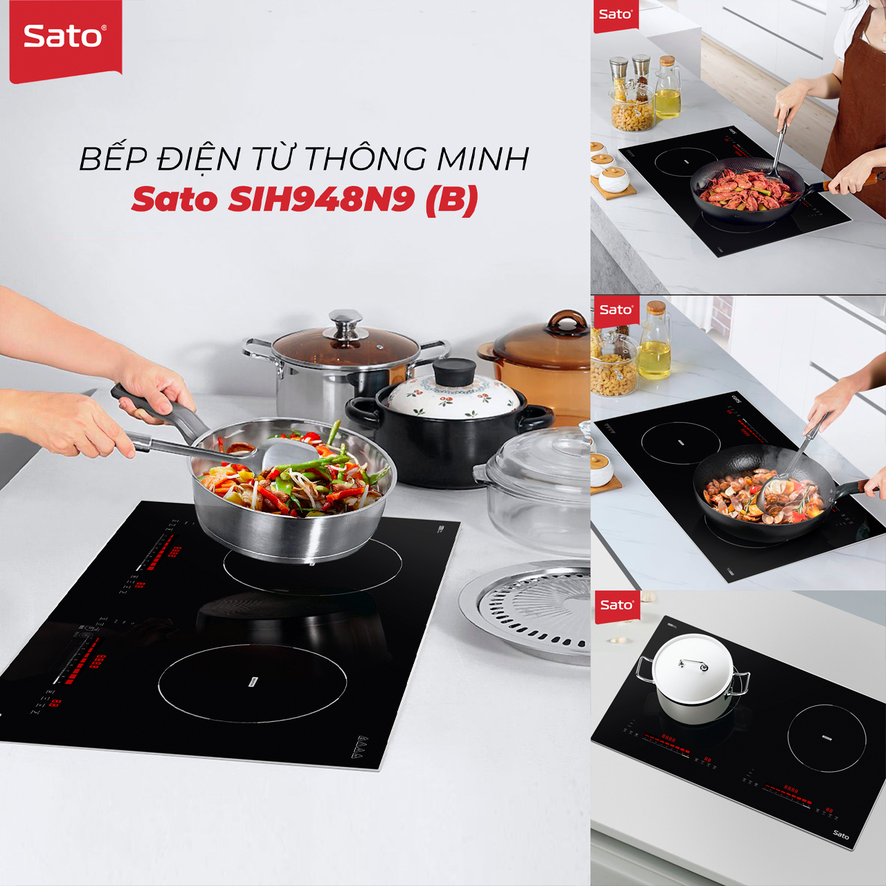 Bếp điện từ Sato SIH948N9 (B)