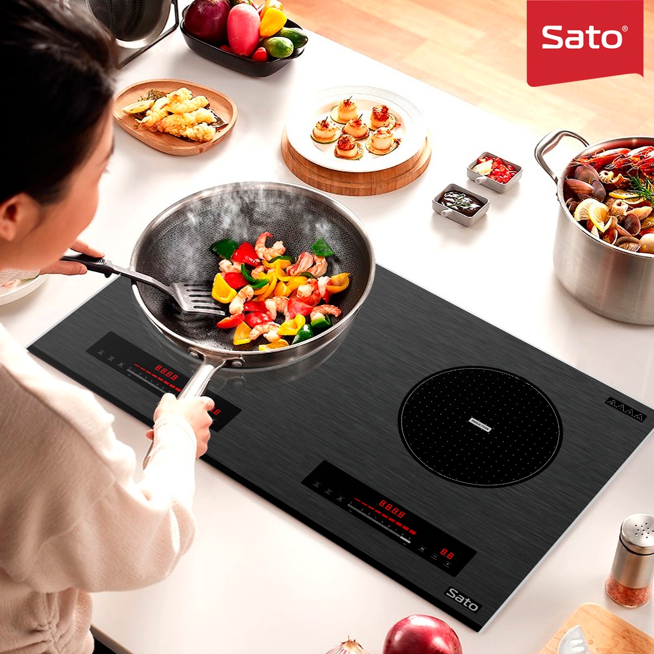 Bếp điện từ Sato SIH376 N2.3 (B)