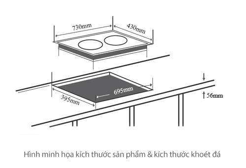 Bếp từ đôi Bluestone ICB-6835