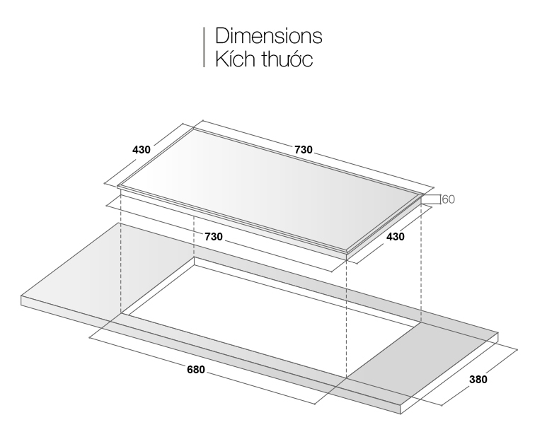 Bếp từ đôi Dusler DL662EU