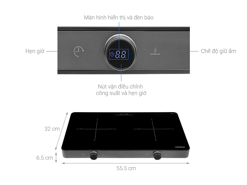 Bếp từ đôi Hafele HS-I5521FG