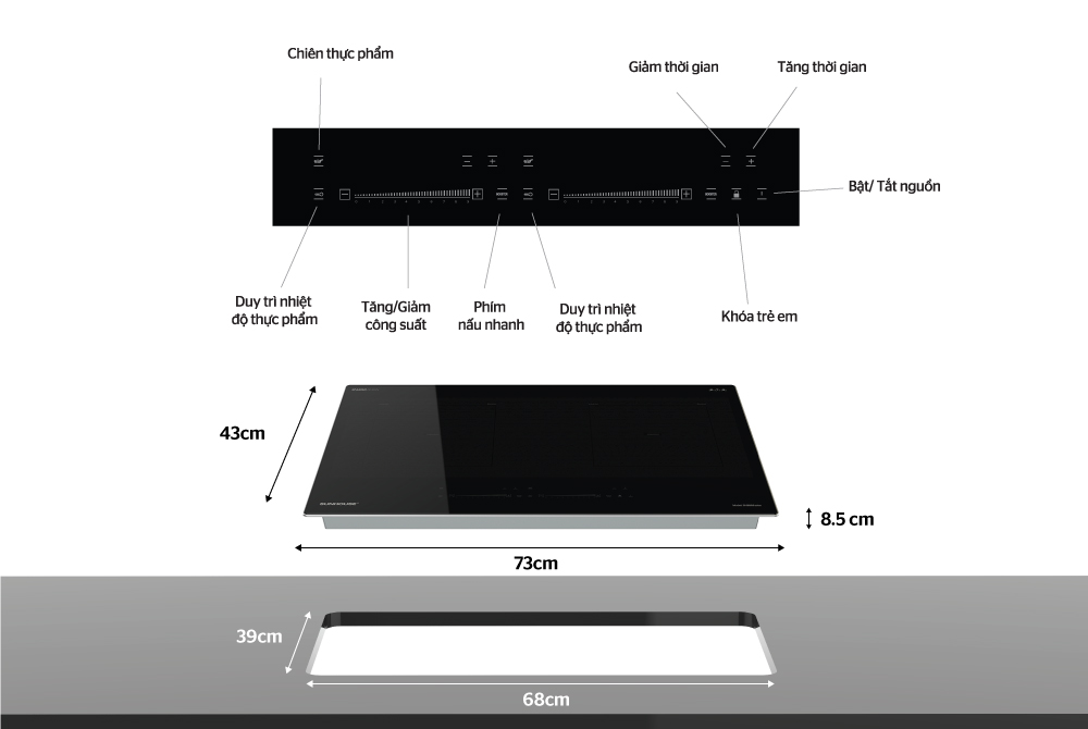 Bếp từ Sunhouse SHB888 Plus