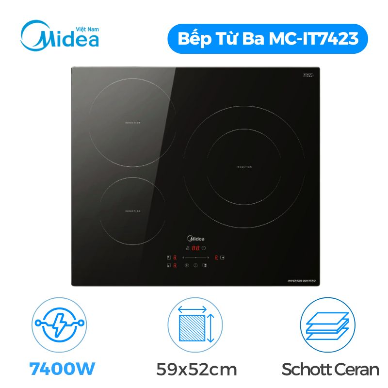 Bếp từ ba Midea MC-IT7423