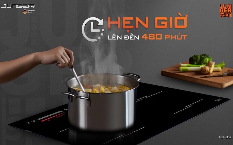 Cùng tìm hiểu về thiết kế và tính năng bếp từ đôi Junger ID-39