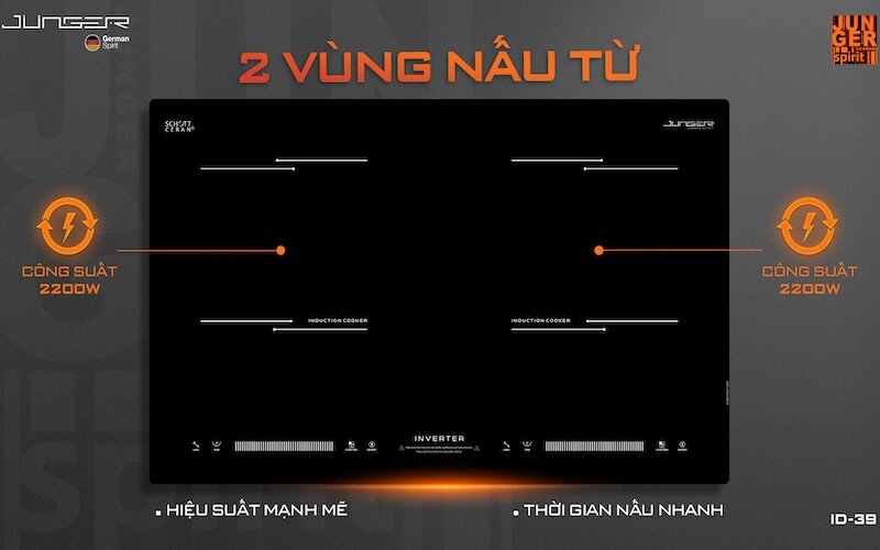 Bếp từ đôi Junger ID-39 có tốt không? Có tiết kiệm điện không?